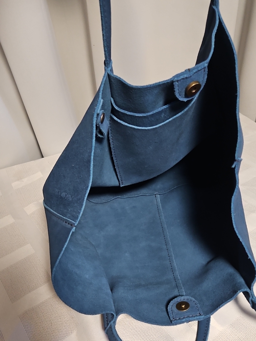 Portland Leather OS Devan - Mariner Blue Suede - Picture 8 of 8